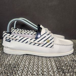 Sperry Top-Sider Boat Shoe Women Size 8 White Authentic Original Beach No wear